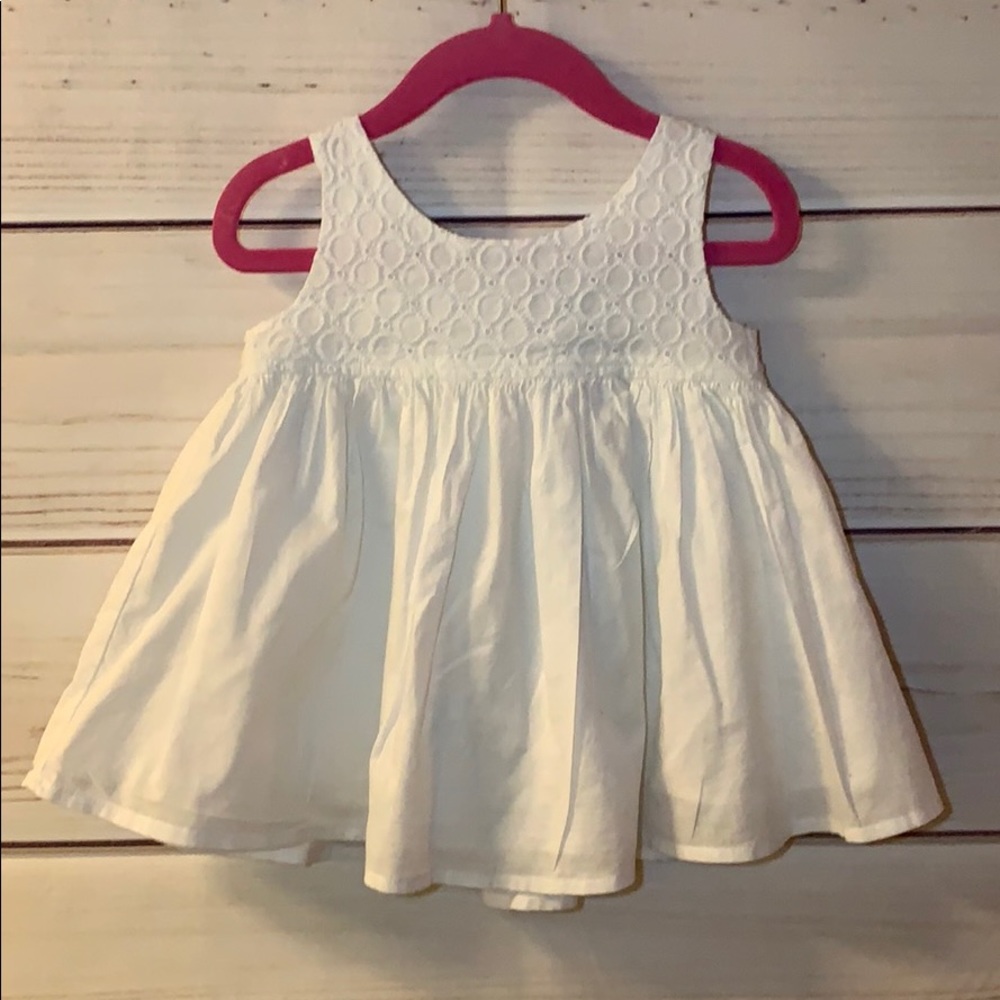 BabyGap white eyelet swing tank top Sz 3YR